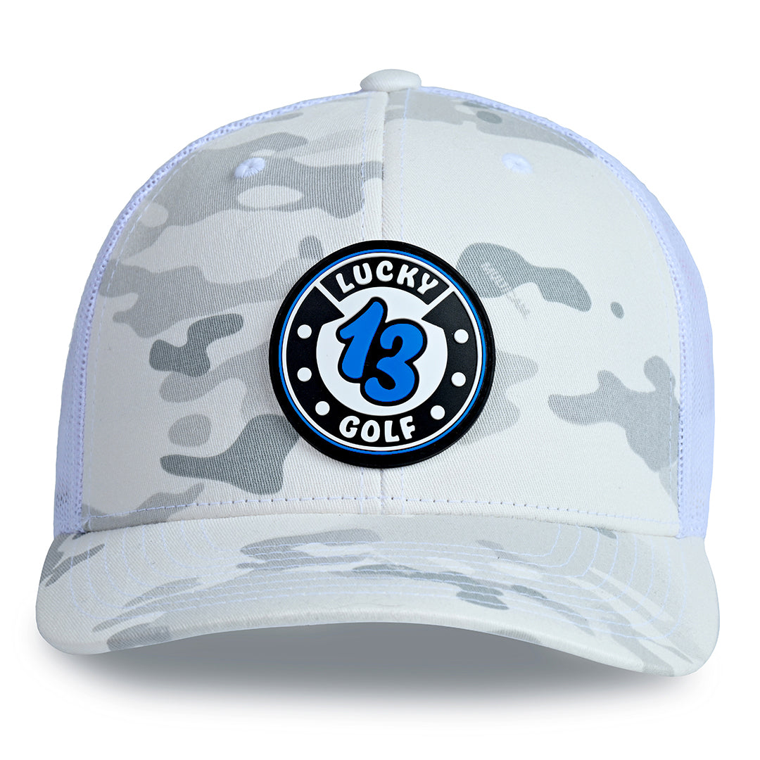 Multicam White FlexFit Lucky 13 Golf Hat