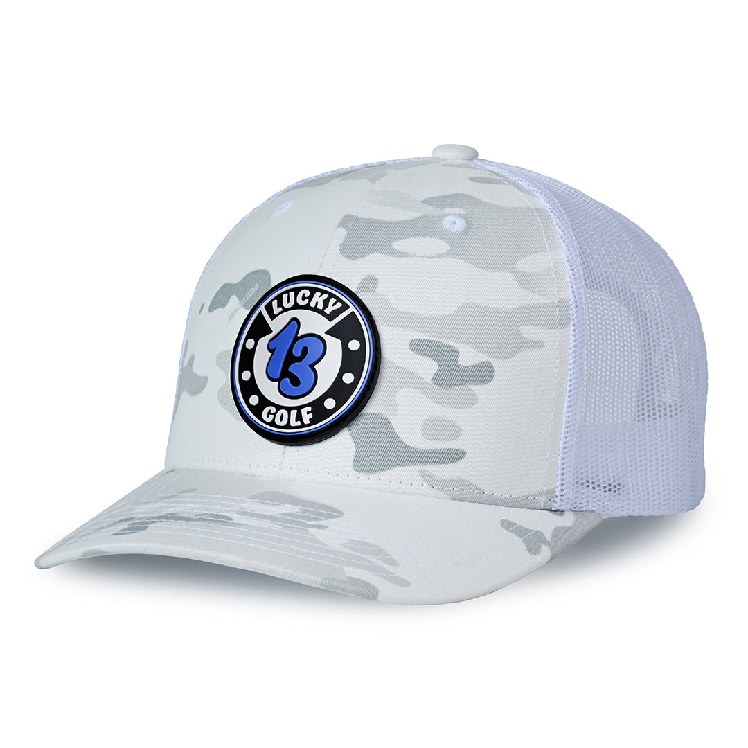 Multicam White FlexFit Lucky 13 Golf Hat