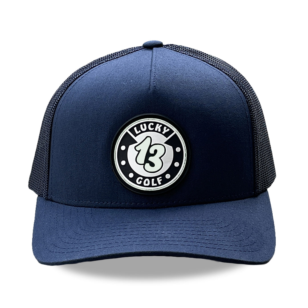 Navy Lucky 13 Golf Hat