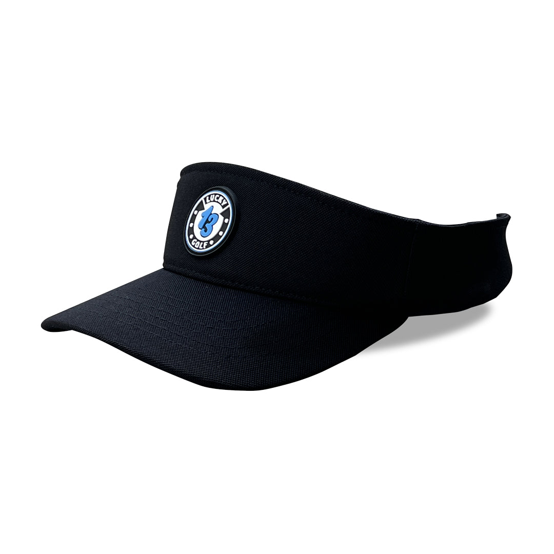 Black Lucky 13 Golf Low Profile Visor