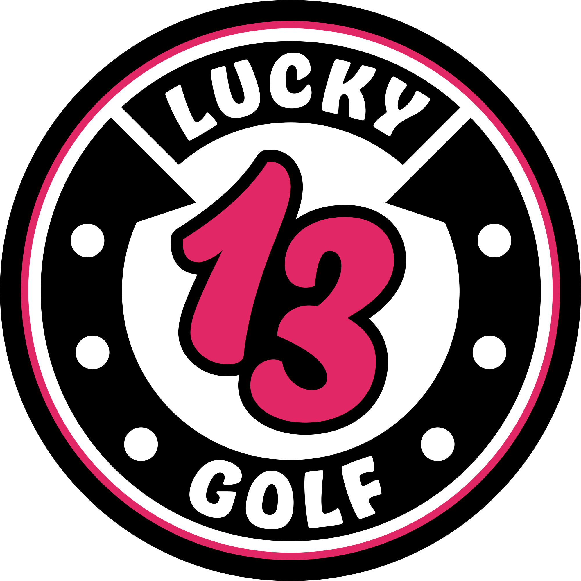 Hot Pink Lucky 13 Golf