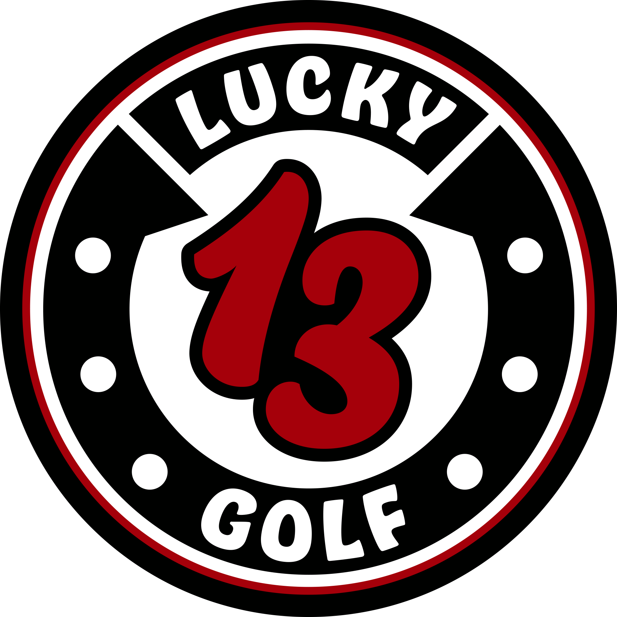 Dark Red Lucky 13 Golf